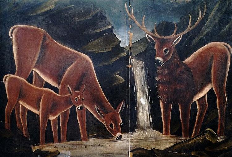 Niko Pirosmanashvili A Family of Deer